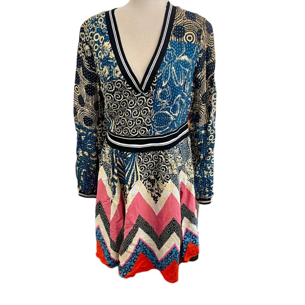 Maeve ANTHROPOLOGIE Sporty Chevron Dress